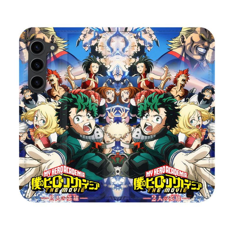 Housse Cuir Portefeuille Pour Samsung Galaxy S23 Manga My Hero Academia Affiche