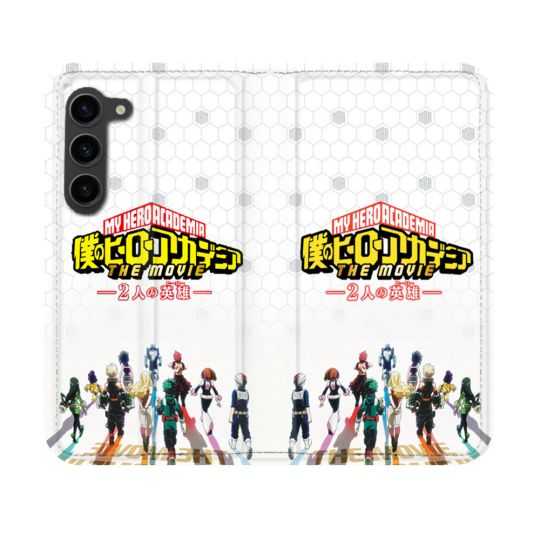 Housse Cuir Portefeuille Pour Samsung Galaxy S23 Manga My Hero Academia Blanc
