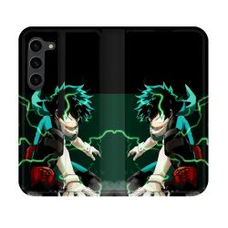 Housse Cuir Portefeuille Pour Samsung Galaxy S23 Manga My Hero Academia Deku
