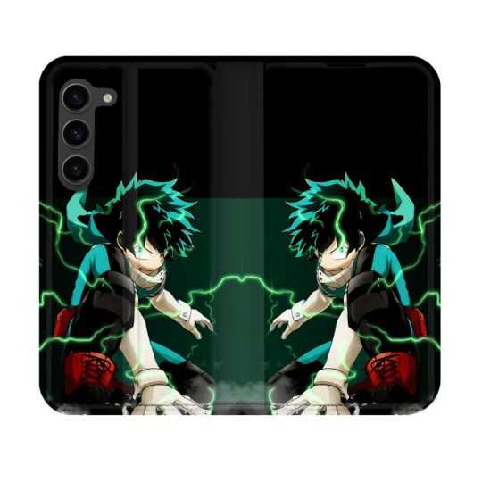 Housse Cuir Portefeuille Pour Samsung Galaxy S23 Manga My Hero Academia Deku