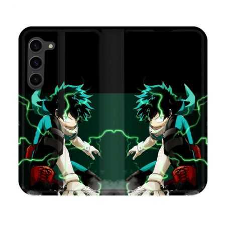 Housse Cuir Portefeuille Pour Samsung Galaxy S23 Manga My Hero Academia Deku
