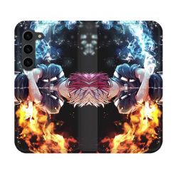 Housse Cuir Portefeuille Pour Samsung Galaxy S23 Manga My Hero Academia Shoto