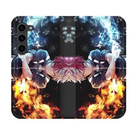 Housse Cuir Portefeuille Pour Samsung Galaxy S23 Manga My Hero Academia Shoto