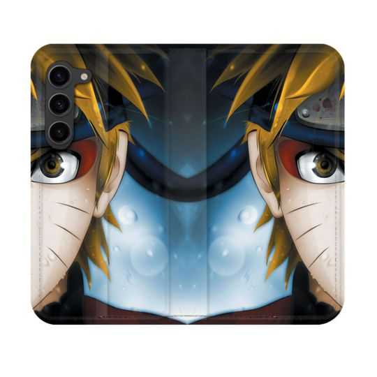 Housse Cuir Portefeuille Pour Samsung Galaxy S23 Manga Naruto Blanc