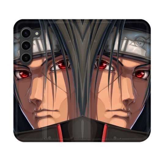 Housse Cuir Portefeuille Pour Samsung Galaxy S23 Manga Naruto Itachi Visage