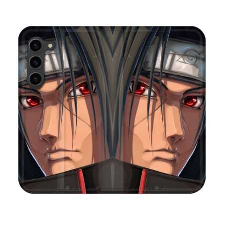 Housse Cuir Portefeuille Pour Samsung Galaxy S23 Manga Naruto Itachi Visage