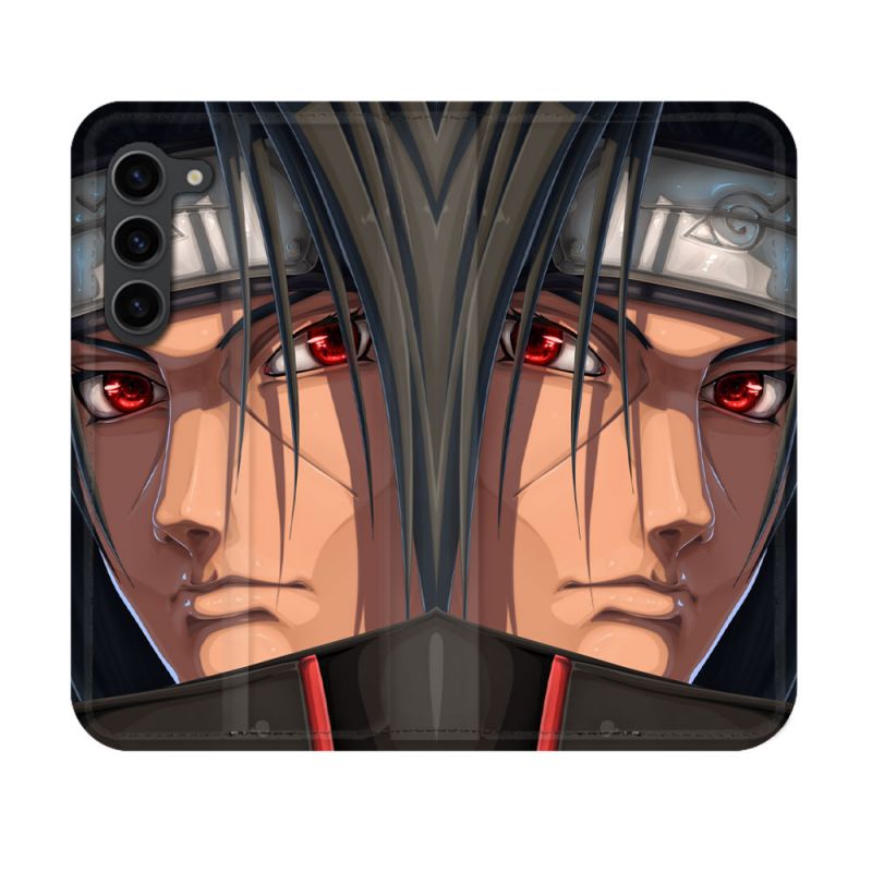 Housse Cuir Portefeuille Pour Samsung Galaxy S23 Manga Naruto Itachi Visage