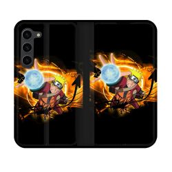 Housse Cuir Portefeuille Pour Samsung Galaxy S23 Manga Naruto Noir