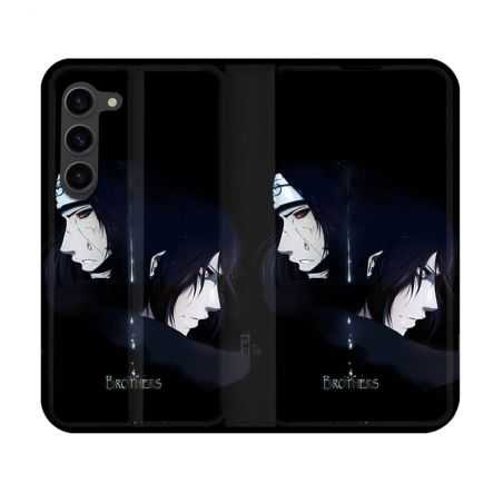 Housse Cuir Portefeuille Pour Samsung Galaxy S23 Manga Naruto Sasuke Itachi