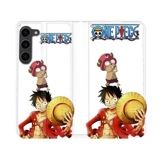Housse Cuir Portefeuille Pour Samsung Galaxy S23 Manga One Piece Chopper