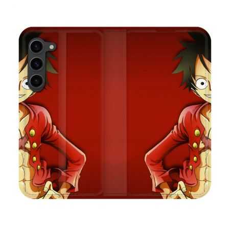 Housse Cuir Portefeuille Pour Samsung Galaxy S23 Manga One Piece Luffy