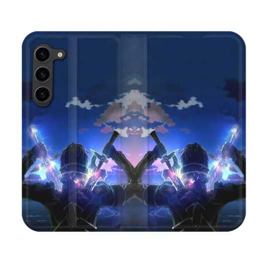 Housse Cuir Portefeuille Pour Samsung Galaxy S23 Manga SAO sword Art Online Epee