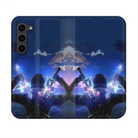 Housse Cuir Portefeuille Pour Samsung Galaxy S23 Manga SAO sword Art Online Epee