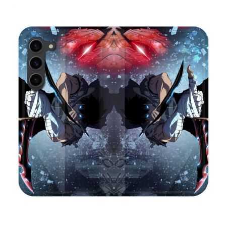 Housse Cuir Portefeuille Pour Samsung Galaxy S23 Manga Solo Leveling Sung Epee