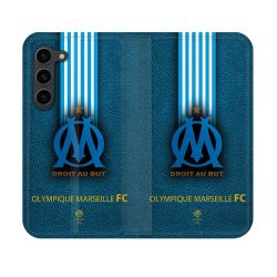 Housse Cuir Portefeuille Pour Samsung Galaxy S23 Olympique Marseille OM Bande