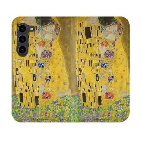 Housse Cuir Portefeuille Pour Samsung Galaxy S23 Peinture Le Baiser