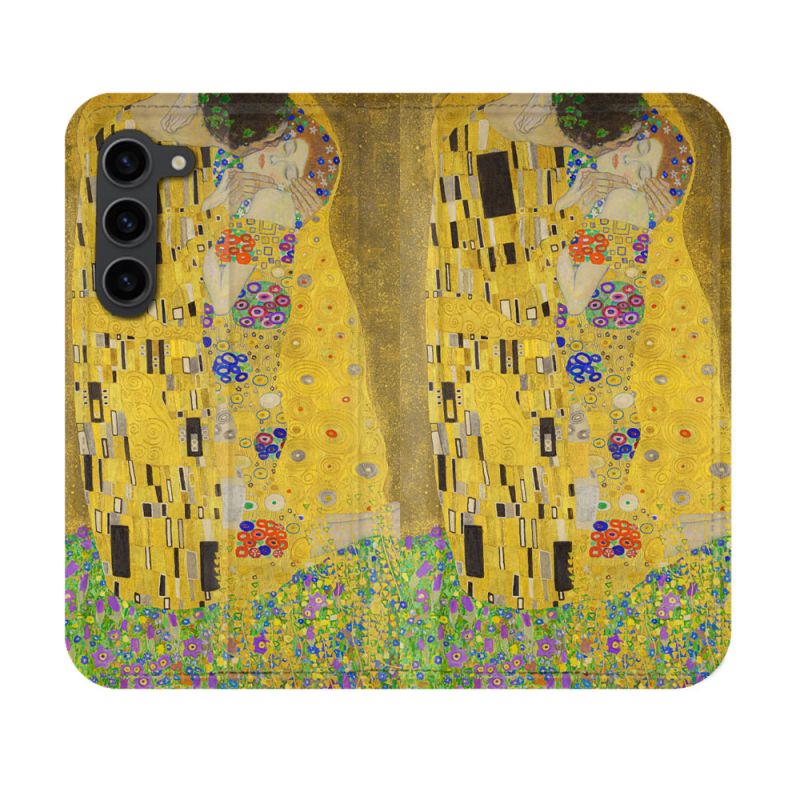 Housse Cuir Portefeuille Pour Samsung Galaxy S23 Peinture Le Baiser