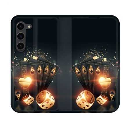 Housse Cuir Portefeuille Pour Samsung Galaxy S23 Poker Des