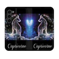 Housse Cuir Portefeuille Pour Samsung Galaxy S23 Signe Zodiaque 2 Capricorne