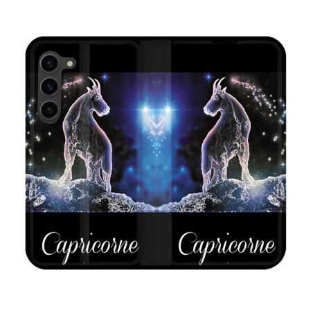 Housse Cuir Portefeuille Pour Samsung Galaxy S23 Signe Zodiaque 2 Capricorne