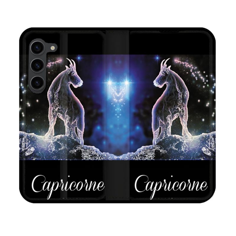 Housse Cuir Portefeuille Pour Samsung Galaxy S23 Signe Zodiaque 2 Capricorne