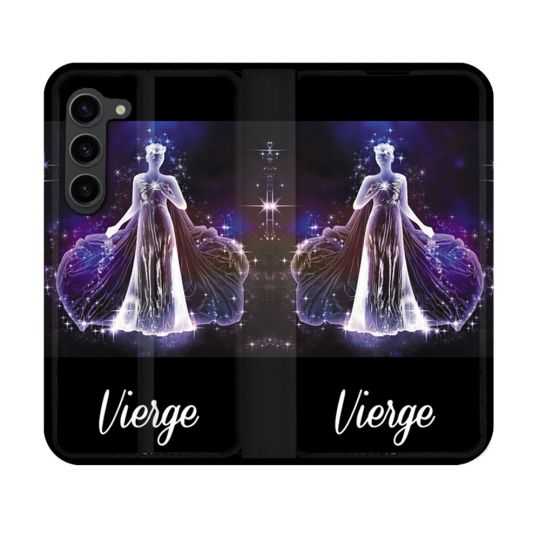 Housse Cuir Portefeuille Pour Samsung Galaxy S23 Signe Zodiaque 2 Vierge