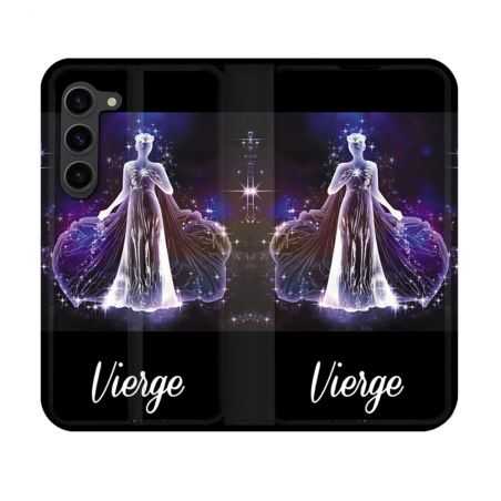 Housse Cuir Portefeuille Pour Samsung Galaxy S23 Signe Zodiaque 2 Vierge