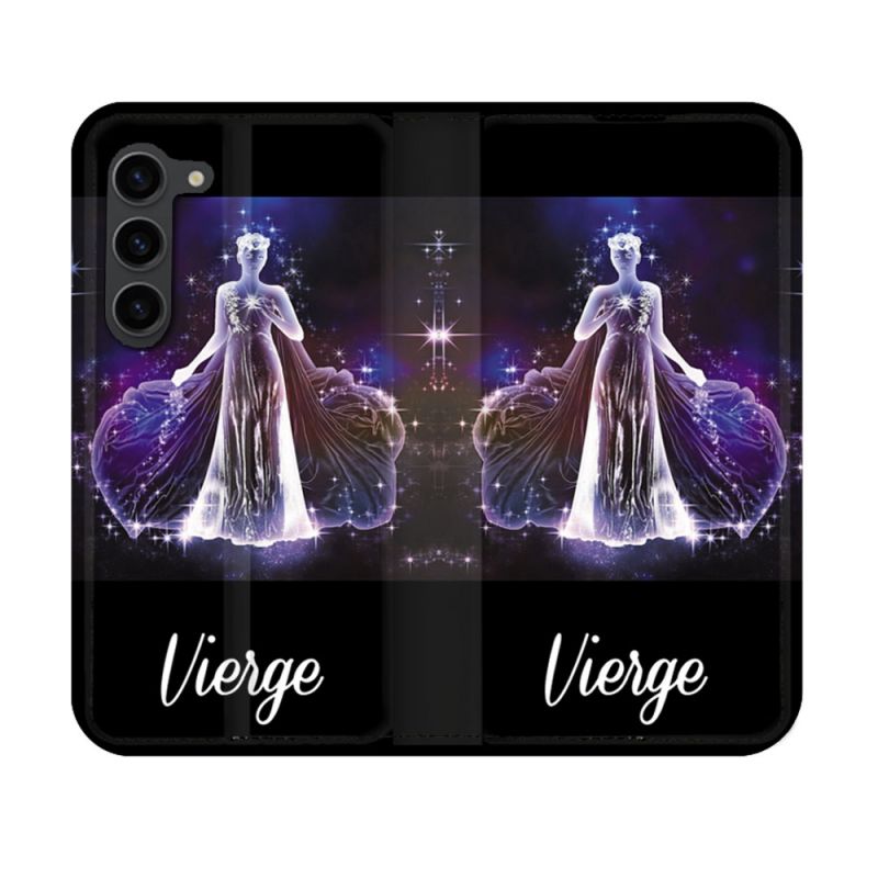 Housse Cuir Portefeuille Pour Samsung Galaxy S23 Signe Zodiaque 2 Vierge