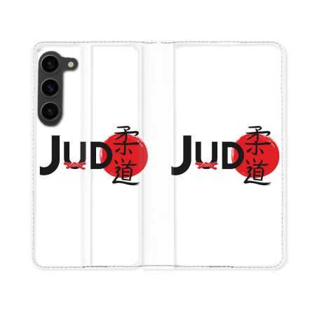 Housse Cuir Portefeuille Pour Samsung Galaxy S23 Sport Judo Logo