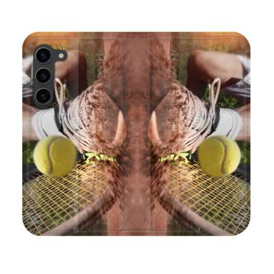 Housse Cuir Portefeuille Pour Samsung Galaxy S23 Sport Tennis Glissade