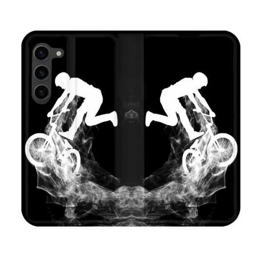 Housse Cuir Portefeuille Pour Samsung Galaxy S23 Sport VTT Noir