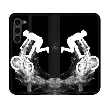 Housse Cuir Portefeuille Pour Samsung Galaxy S23 Sport VTT Noir