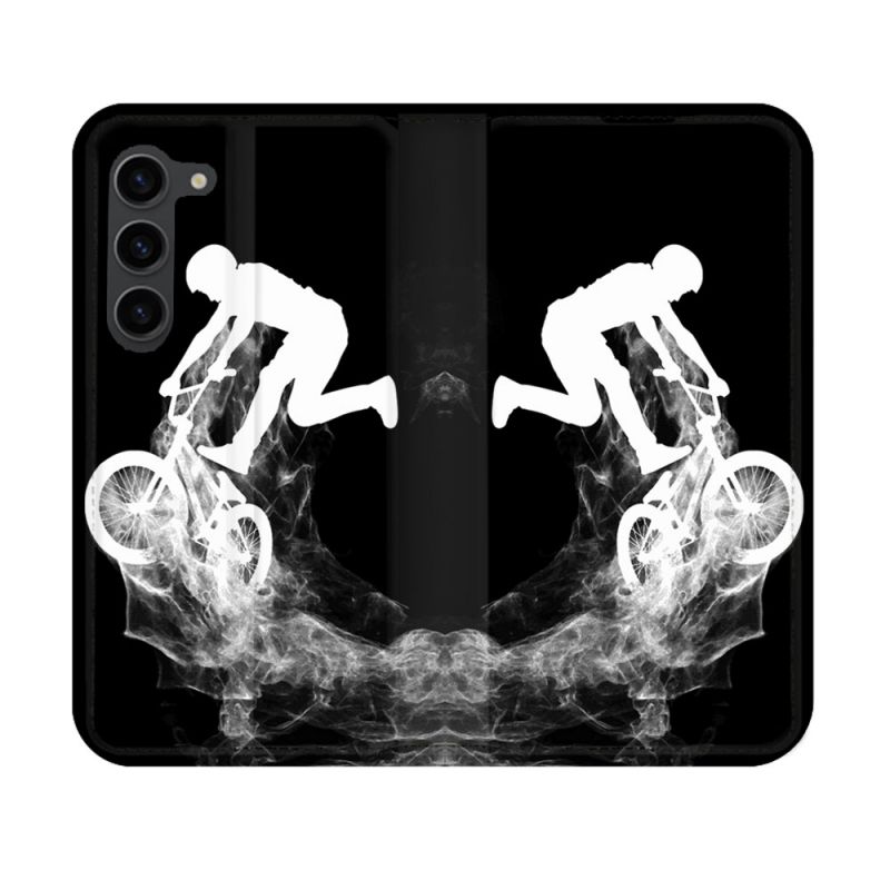 Housse Cuir Portefeuille Pour Samsung Galaxy S23 Sport VTT Noir