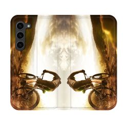 Housse Cuir Portefeuille Pour Samsung Galaxy S23 Sport VTT Soleil