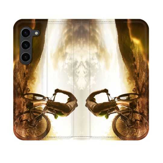 Housse Cuir Portefeuille Pour Samsung Galaxy S23 Sport VTT Soleil