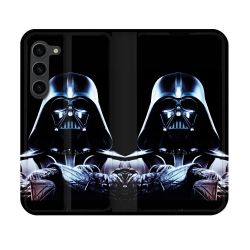 Housse Cuir Portefeuille Pour Samsung Galaxy S23 Star Wars - Dark Vador Noir