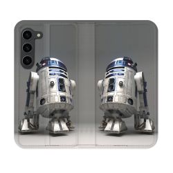 Housse Cuir Portefeuille Pour Samsung Galaxy S23 Star Wars - R2D2