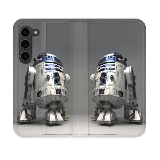 Housse Cuir Portefeuille Pour Samsung Galaxy S23 Star Wars - R2D2