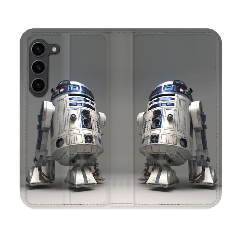 Housse Cuir Portefeuille Pour Samsung Galaxy S23 Star Wars - R2D2