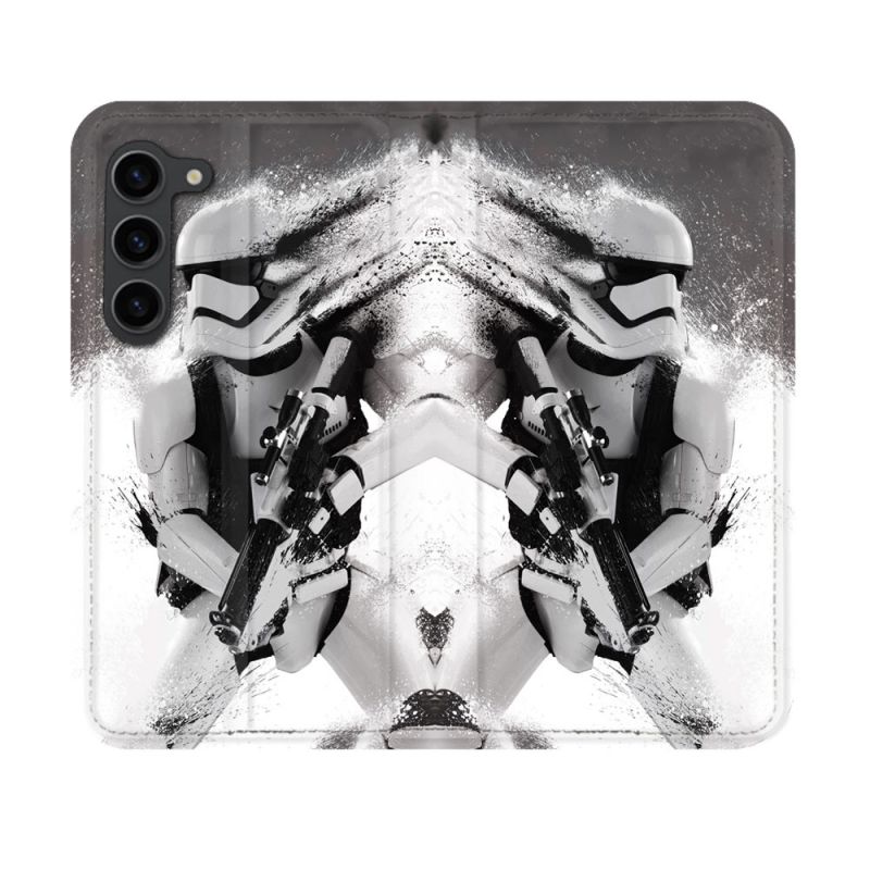 Housse Cuir Portefeuille Pour Samsung Galaxy S23 Star Wars - Trooper