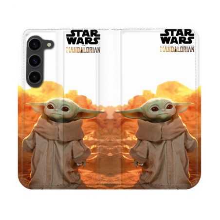Housse Cuir Portefeuille Pour Samsung Galaxy S23 Star Wars - Yoda bebe soleil