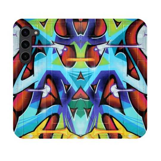 Housse Cuir Portefeuille Pour Samsung Galaxy S23 Street Art Graf Color