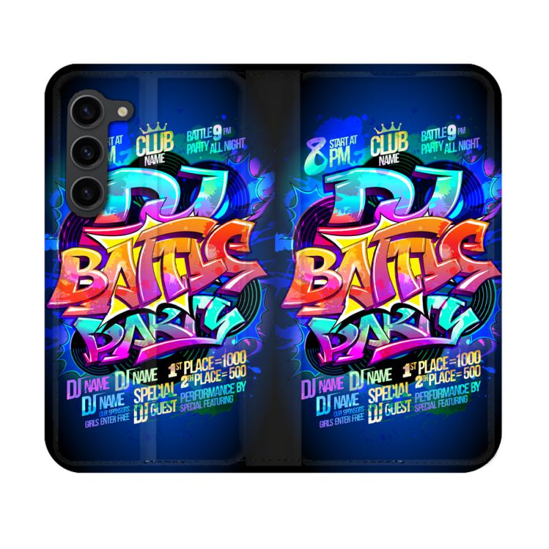 Housse Cuir Portefeuille Pour Samsung Galaxy S23 Street Art Rap