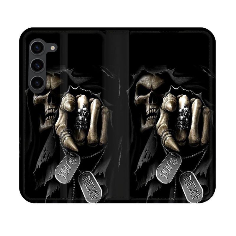 Housse Cuir Portefeuille Pour Samsung Galaxy S23 Tete de Mort Your Next
