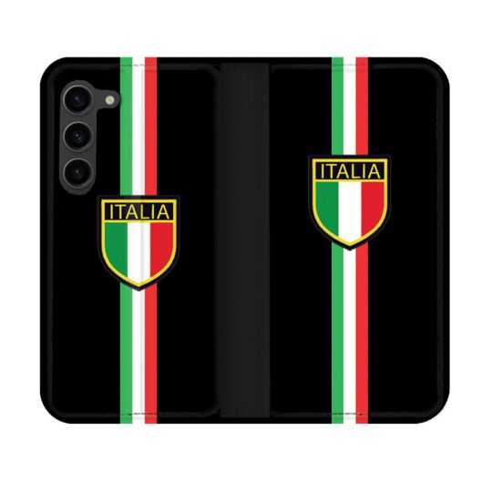 Housse Cuir Portefeuille Pour Samsung Galaxy S23 Voyage Italie 3 Noir