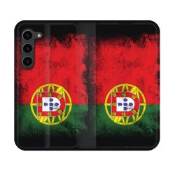 Housse Cuir Portefeuille Pour Samsung Galaxy S23 Voyage Portugal Drapeau