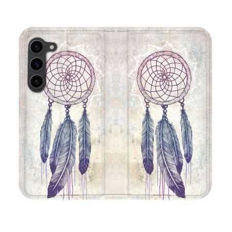 Housse Cuir Portefeuille Pour Samsung Galaxy S23 Zen Attrape Reve Blanc