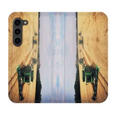 Housse Cuir Portefeuille Pour Samsung Galaxy S23 Plus Agriculture Moissonneuse