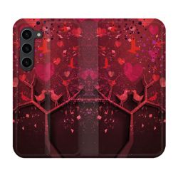 Housse Cuir Portefeuille Pour Samsung Galaxy S23 Plus Amour Arbre