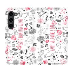 Housse Cuir Portefeuille Pour Samsung Galaxy S23 Plus Amour Valentines